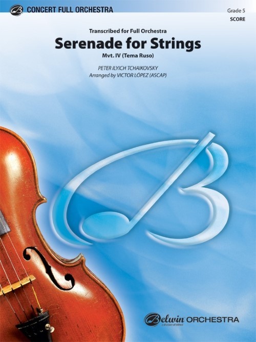 Serenade for Strings, Movement IV Finale (Tema Ruso) (Full Orchestra - Score and Parts)