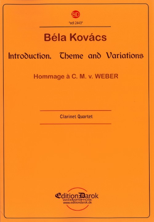 Introduction, Theme and Variations (Clarinet Quartet - Score and Parts)