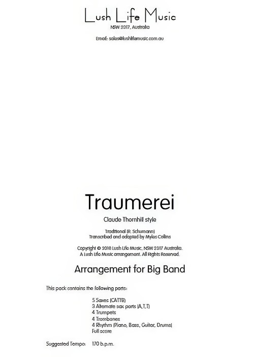 Traumerei (Big Band - Score and Parts)