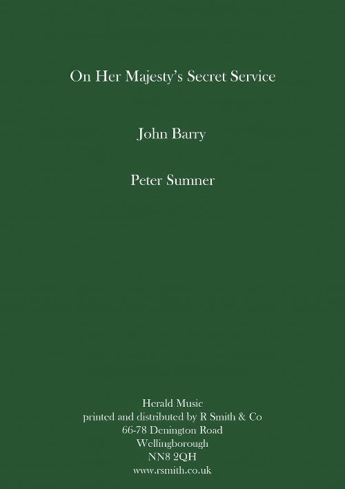 On Her Majesty's Secret Service (Concert Band - Score and Parts)