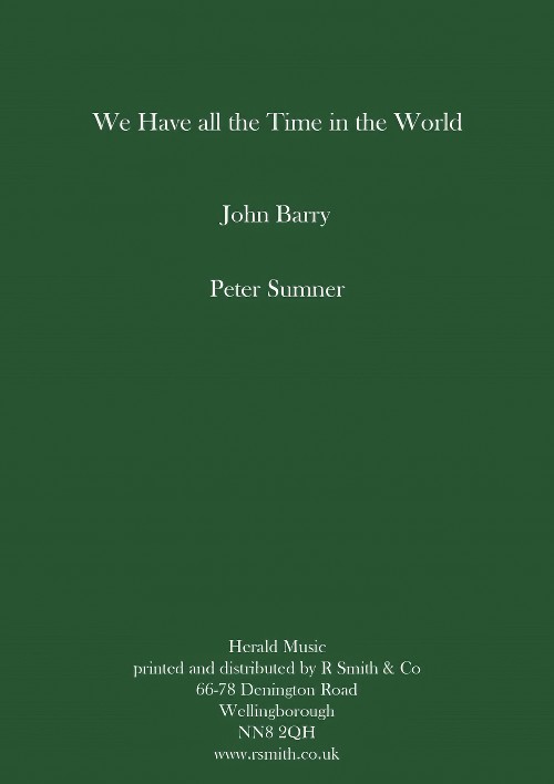 We Have All the Time in the World (Concert Band - Score and Parts)