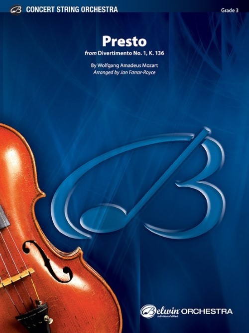 Presto (from Divertimento No.1 K.136) (String Orchestra - Score and Parts)