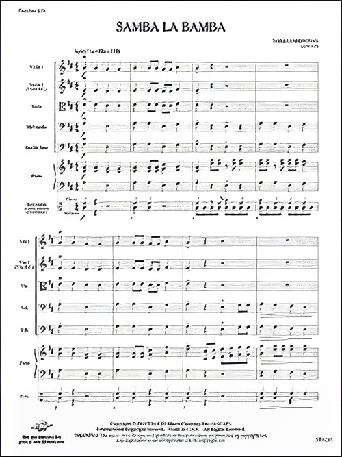 Samba La Bamba (String Orchestra - Score and Parts)