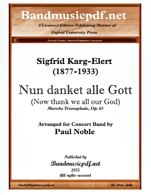 Nun Danket Alle Gott (Concert Band - Score and Parts)