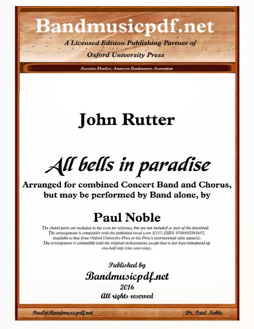 All Bells in Paradise (Concert Band with Optional Choir - Score and Parts)