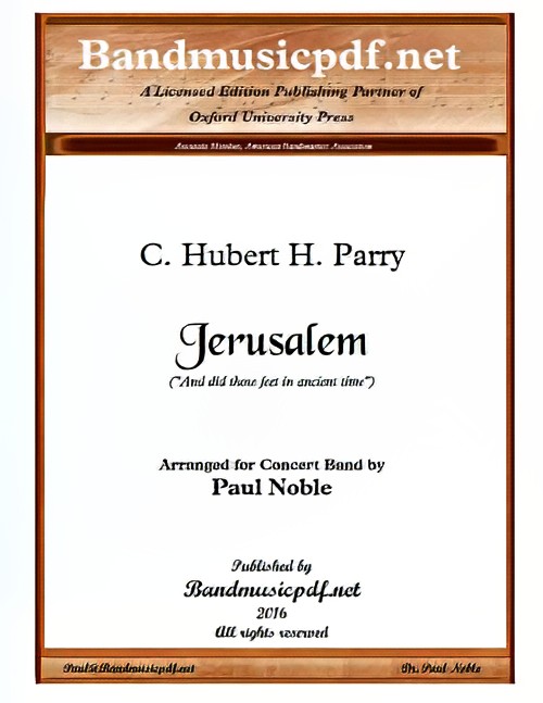 Jerusalem (Concert Band - Score and Parts)