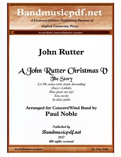 A John Rutter Christmas V - The Story (Concert Band - Score and Parts)
