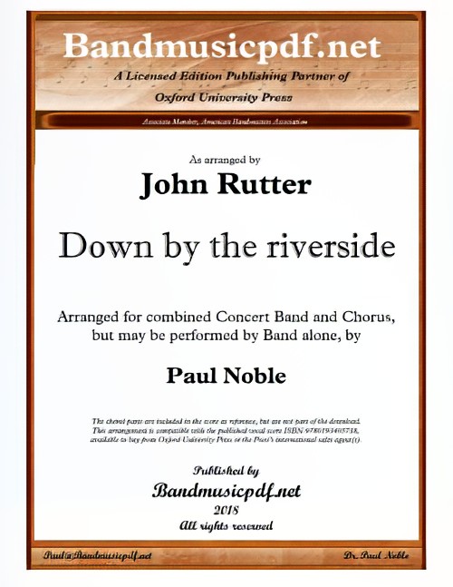 Down by the Riverside (Concert Band with opt. Choir - Score and Parts)