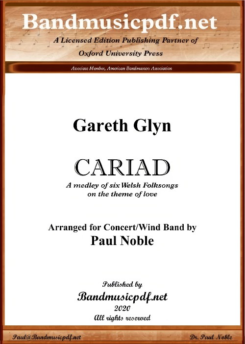 Cariad (Concert Band - Score and Parts)