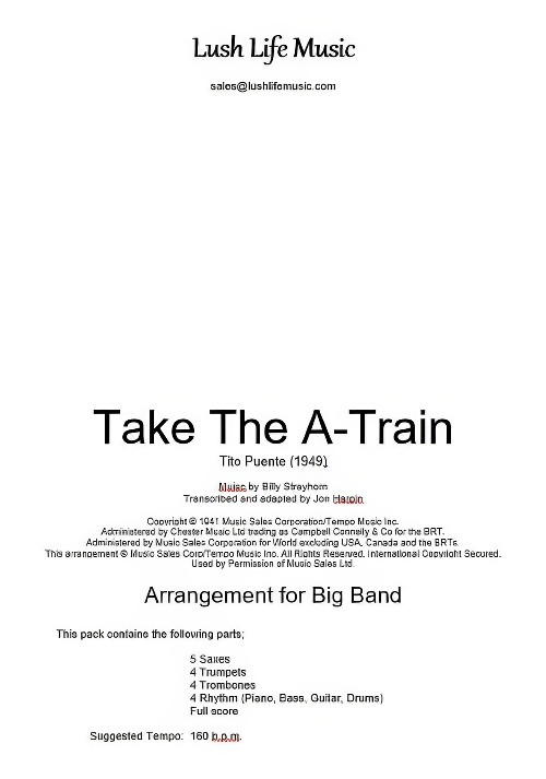 Take the A-Train (Jazz Ensemble - Score and Parts)