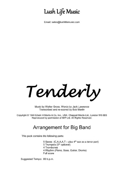 Tenderly (Jazz Ensemble - Score and Parts)