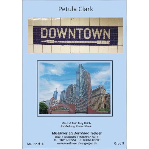 Downtown (Vocal Solo with Jazz Ensemble - Score and Parts)