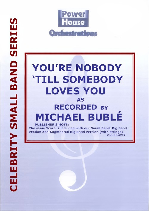 You're Nobody Till Somebody Loves You (Vocal Solo with Small Band - Score and Parts)