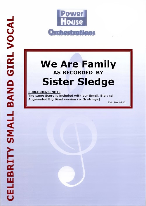 We Are Family (Vocal Solo with Small Band - Score and Parts)